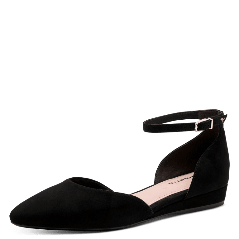 1-22155-46-001 Tamaris black court shoe