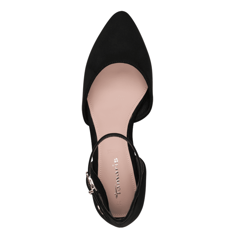 1-22155-46-001 Tamaris black court shoe