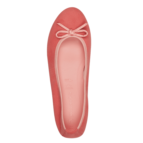 Tamaris pale red ballet flat