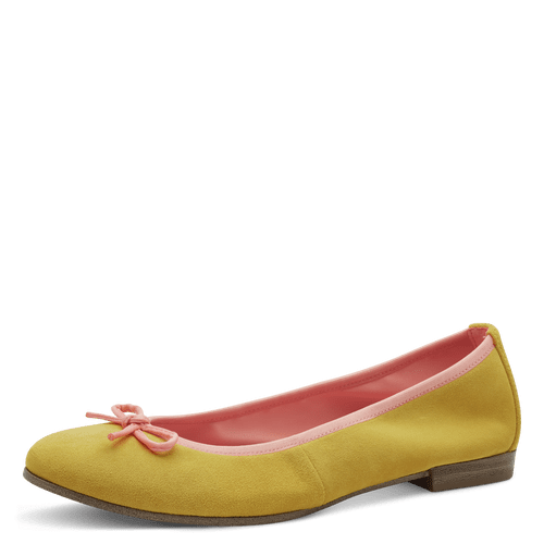 Tamaris yellow and pink ballet flats