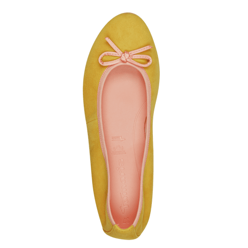 Tamaris yellow and pink ballet flats