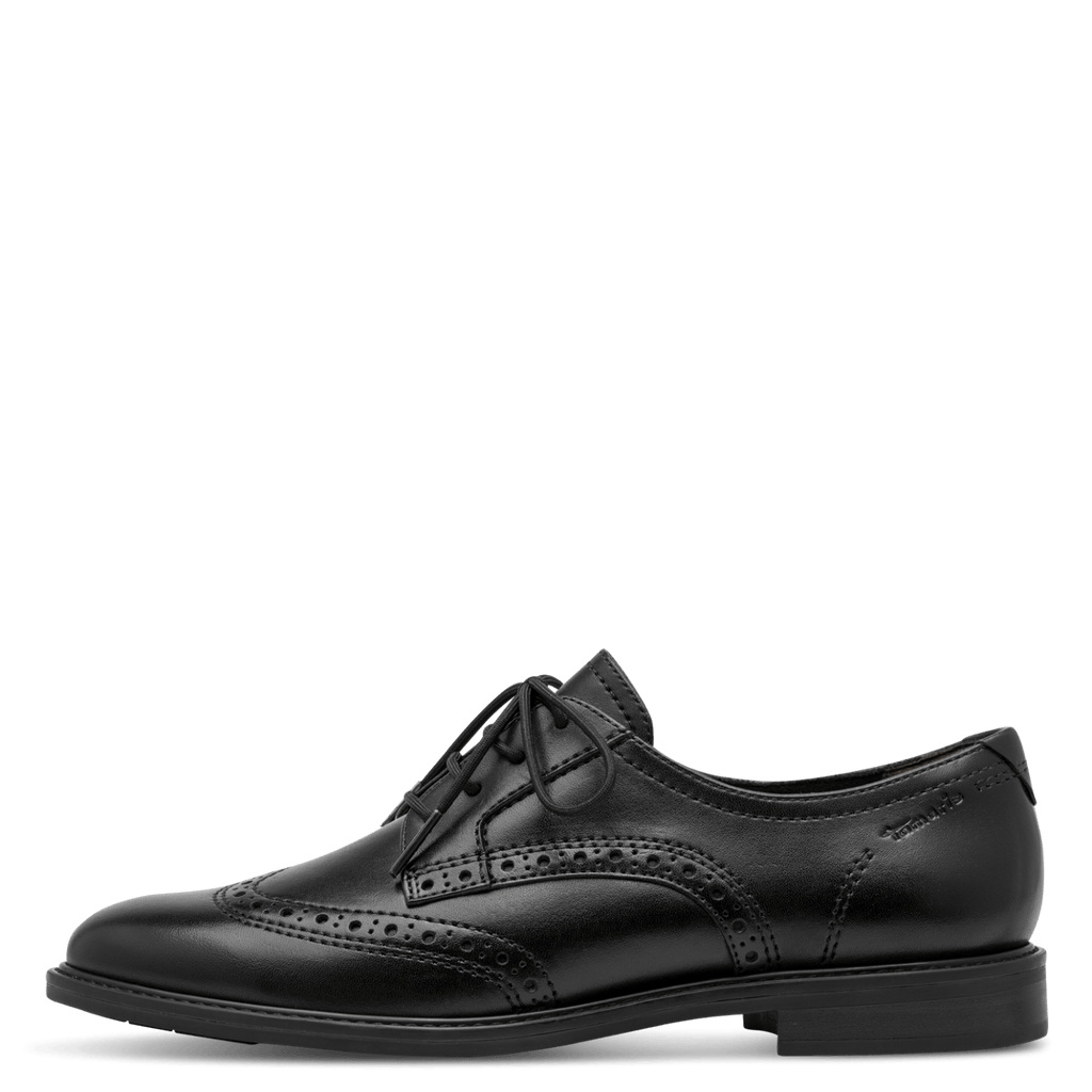 Tamaris 1-23205-47-001 Black Brogue Shoe