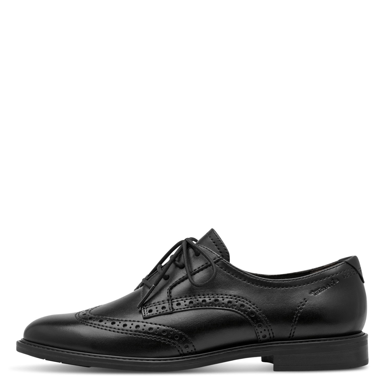 Tamaris 1-23205-47-001 Black Brogue Shoe