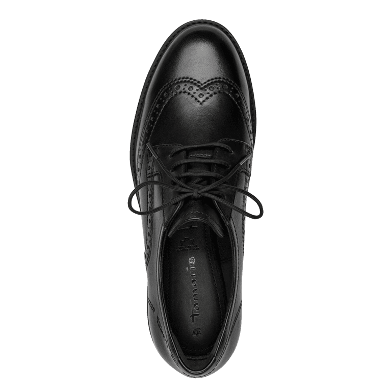 Tamaris 1-23205-47-001 Black Brogue Shoe