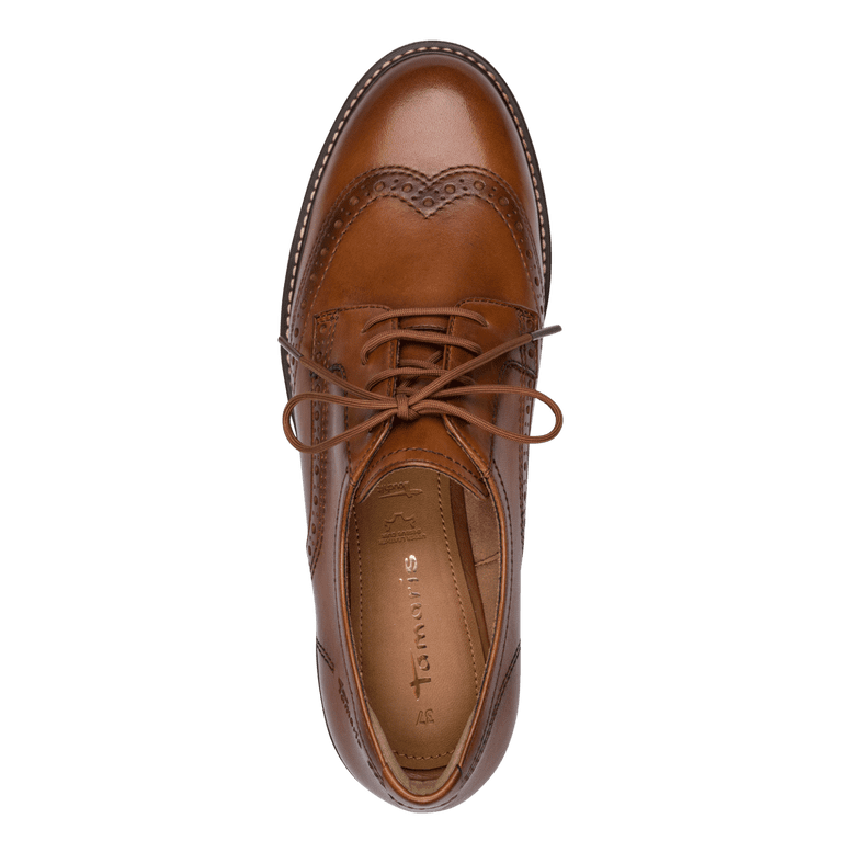 Tamaris 1-23205-47-305 Cognac Brogue Shoe
