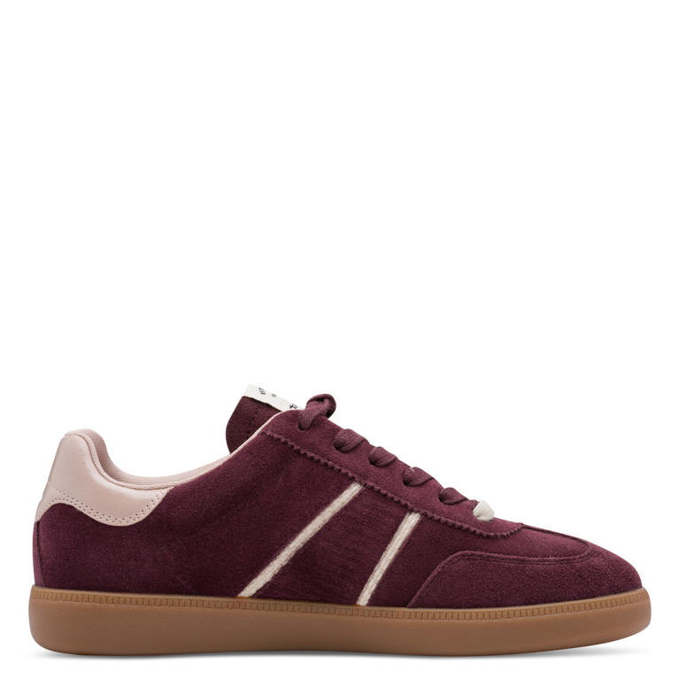 Tamaris 1-23624-43-585 Burgundy Lace up Trainer