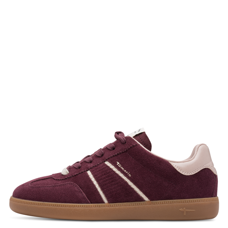 Tamaris 1-23624-43-585 Burgundy Lace up Trainer