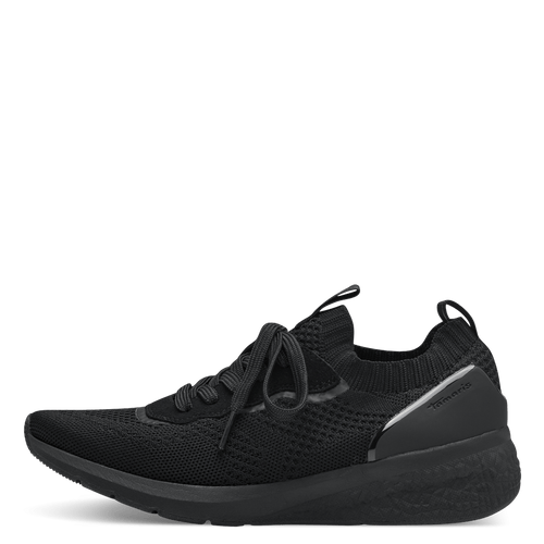 Tamaris 1-1-23714-28 Black lace up trainers - Imeldas Shoes Norwich