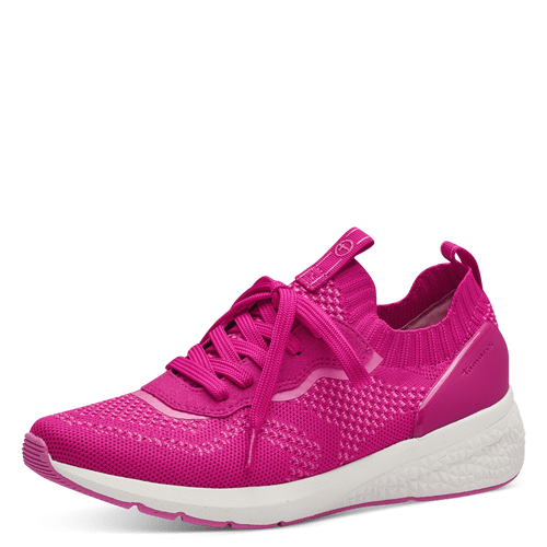 Tamaris 23714 fuschia knit trainer