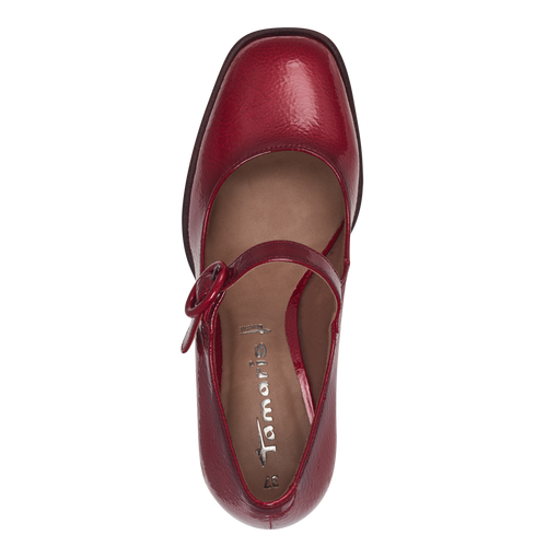 Tamaris 1-24440 Vegan Red patent heeled Mary janes