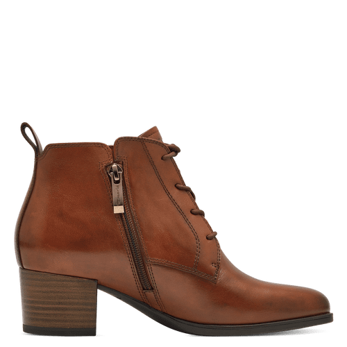 Tamaris 1-25131-43-305 Cognac Lace Up Heeled Boot