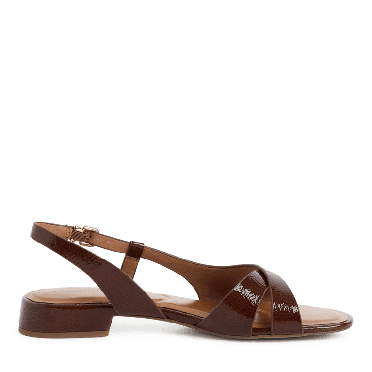 Tamaris 1-28123-46-365 Cognac patent sandal