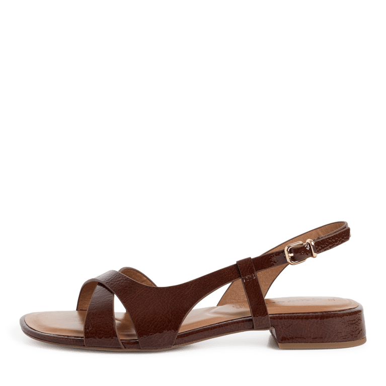 Tamaris 1-28123-46-365 Cognac patent sandal