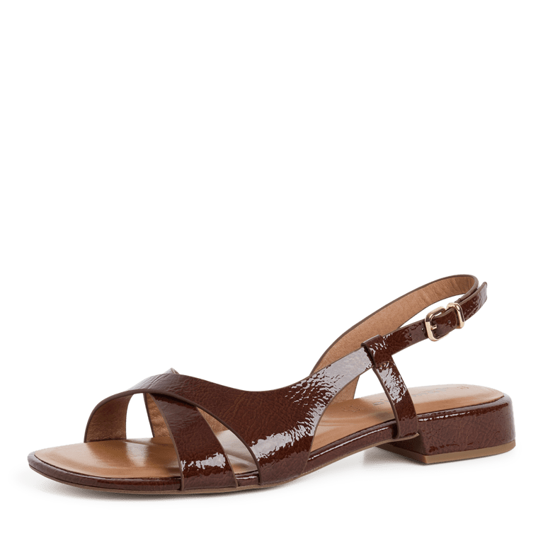 Tamaris 1-28123-46-365 Cognac patent sandal