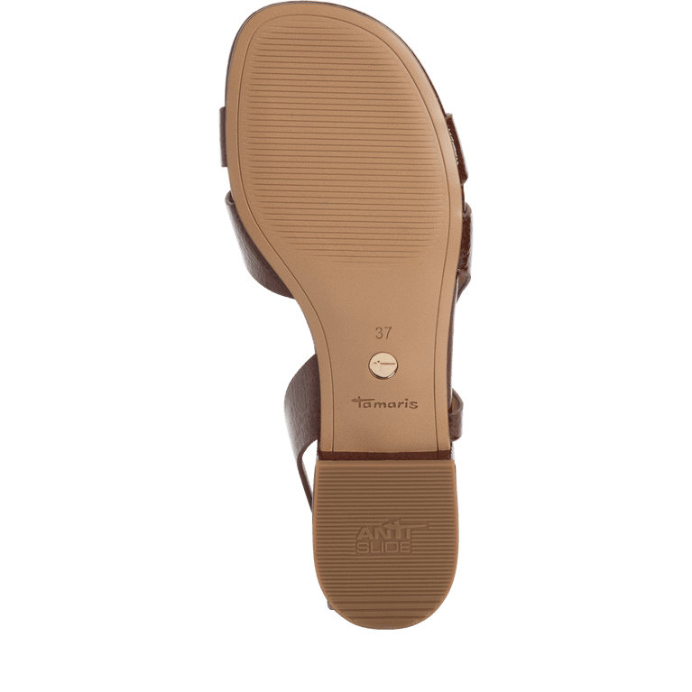 Tamaris 1-28123-46-365 Cognac patent sandal