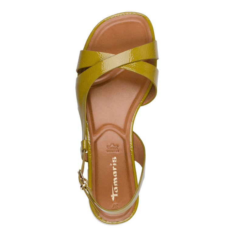 Tamaris 1-28123-46 724 Olive patent sandal