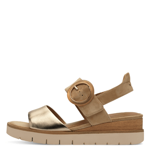 Tamaris tan comb sandal