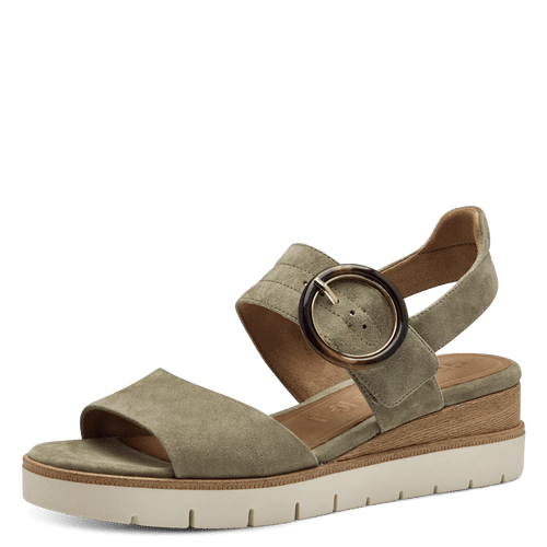 Tamaris 1-28206 sage suede two strap sandal