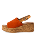 Tamaris orange wedge sandals