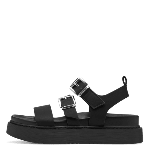 Tamaris black buckle sandals