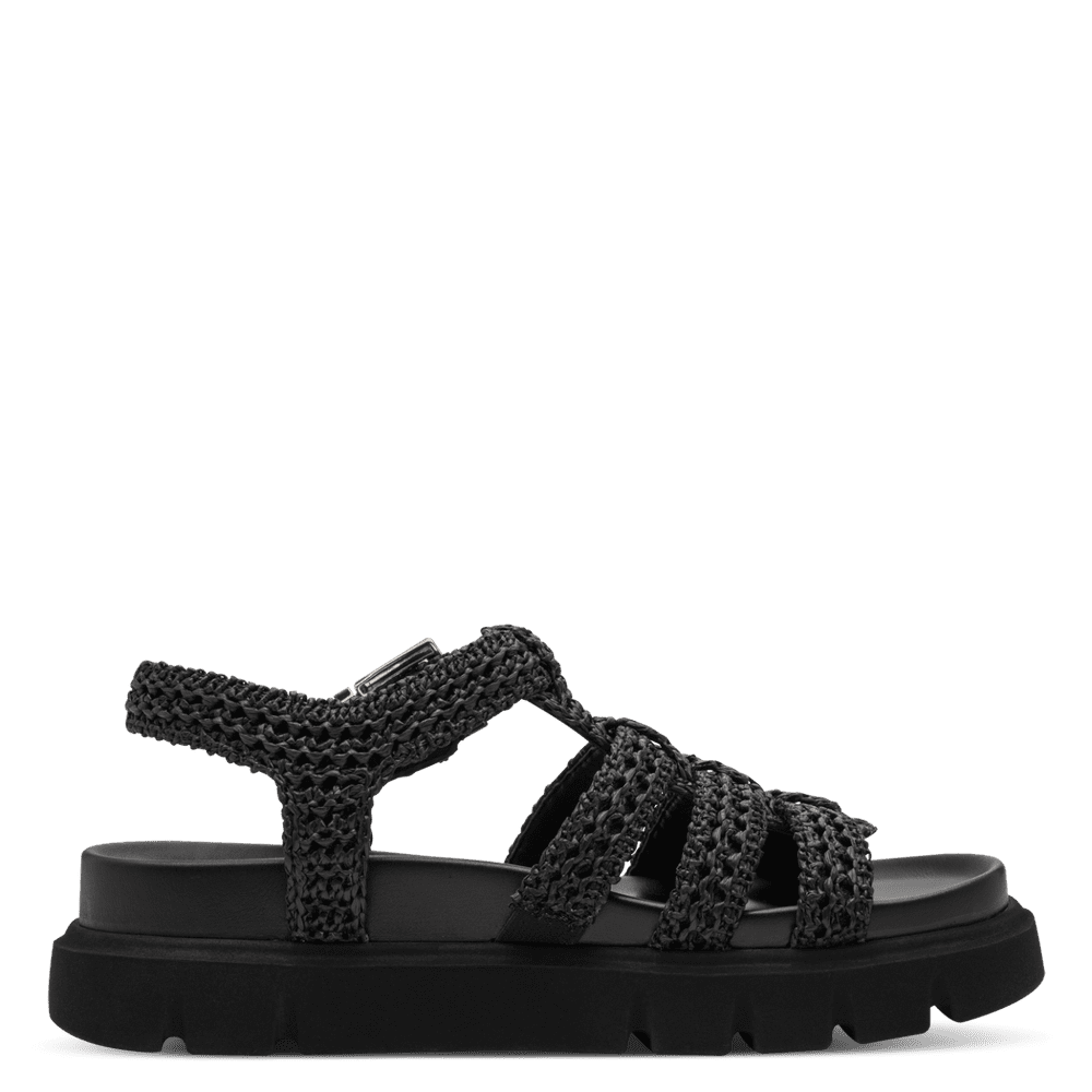 Tamaris 1-28402-46-001 Black textured sandal