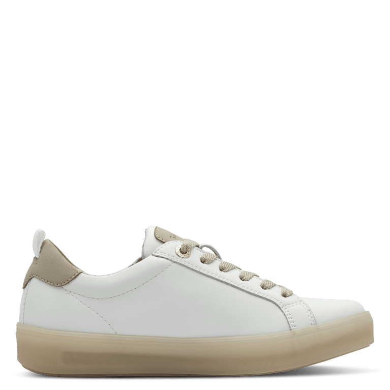 8-83707-42-130 Tamaris Comfort white/beige lace up trainer