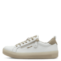 8-83707-42-130 Tamaris Comfort white/beige lace up trainer