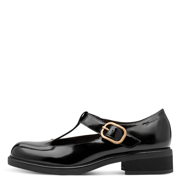 Tamaris Comfort 8-84706-47-018 Black Patent T-bar shoe
