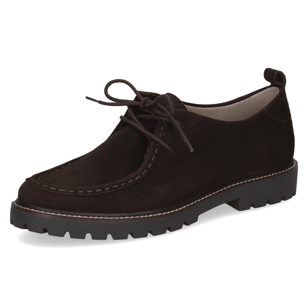 Caprice 9-23612-45-342 Dark Brown lace up shoe