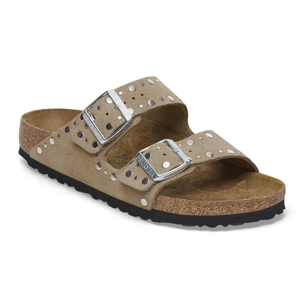 Birkenstock Arizona Rivet suede Taupe sandal