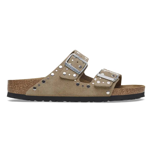 Birkenstock Arizona Rivet suede Taupe sandal