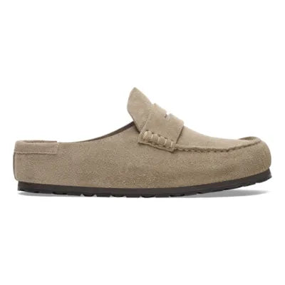 Birkenstock Naples Wrapped suede leather loafer, Taupe