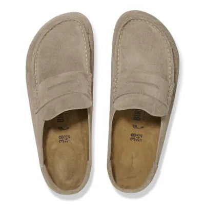 Birkenstock Naples Wrapped suede leather loafer, Taupe