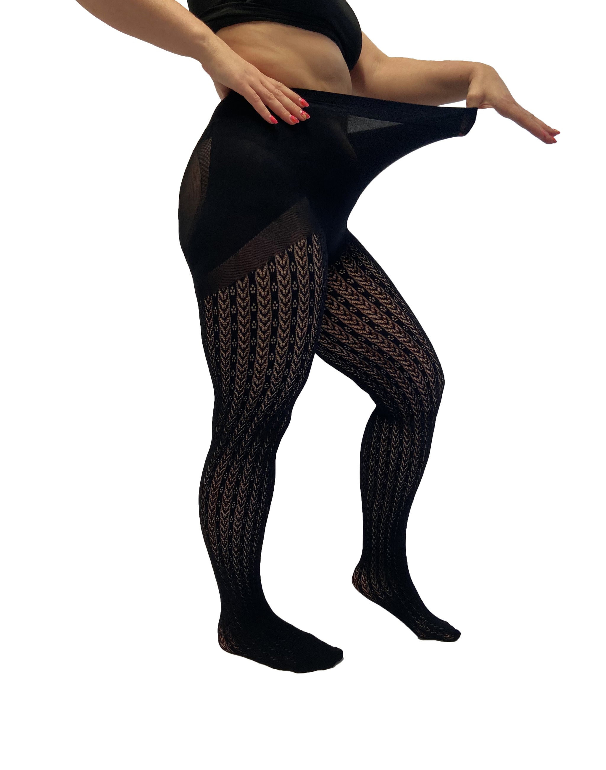 Pamela Mann Chevron patterned Knit tights