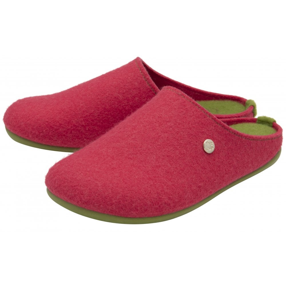 Lotus coral Rocio mule slippers