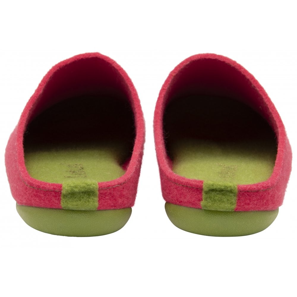 Lotus coral Rocio mule slippers