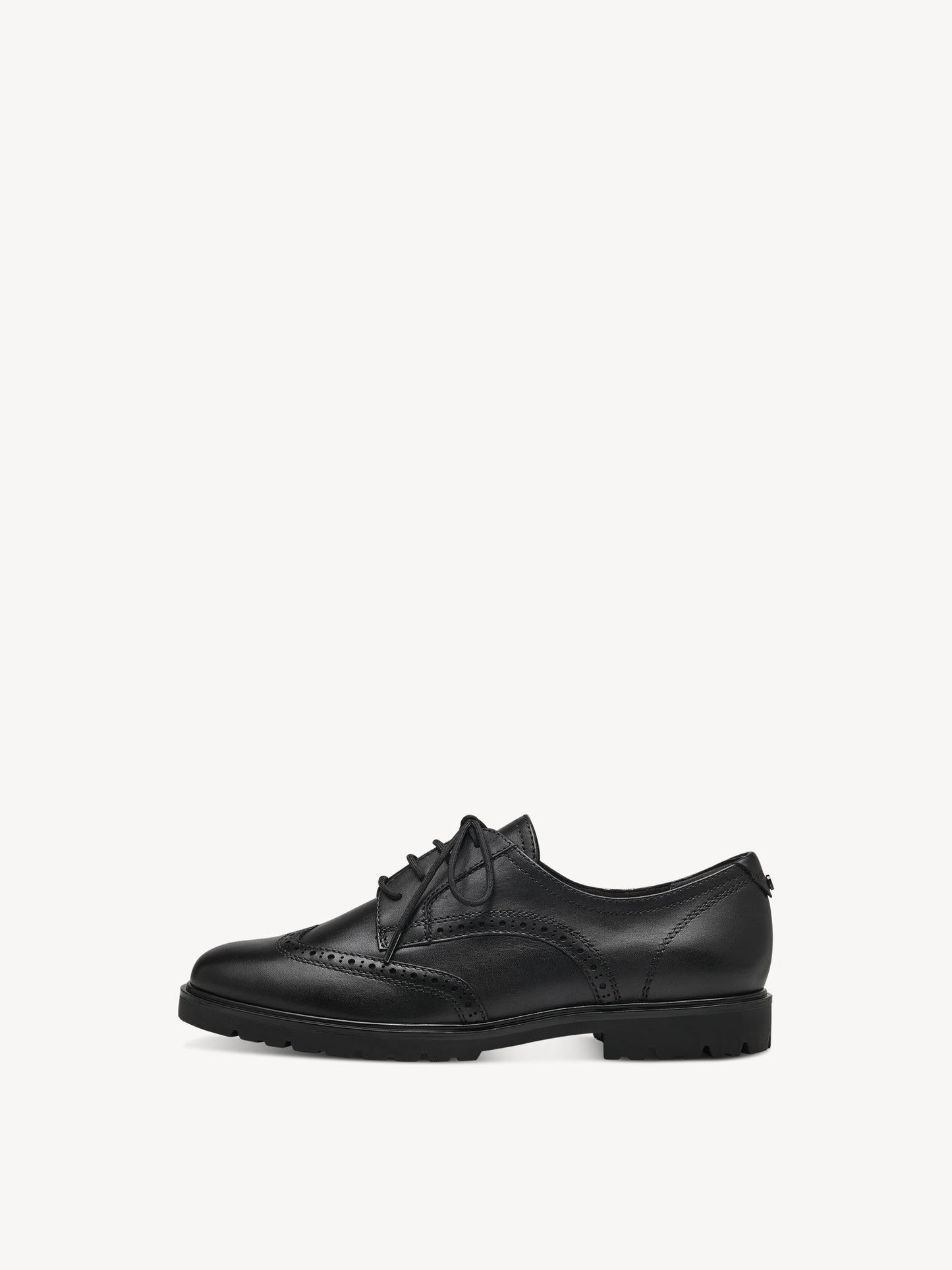 Tamaris Leather lace up black shoe