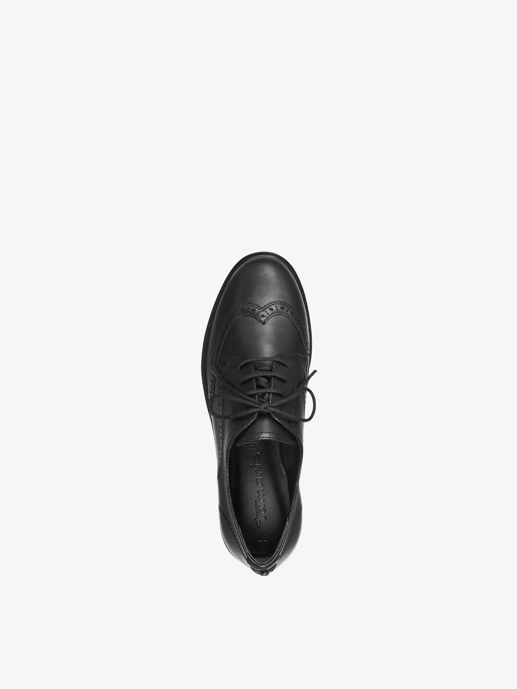 Tamaris Leather lace up black shoe