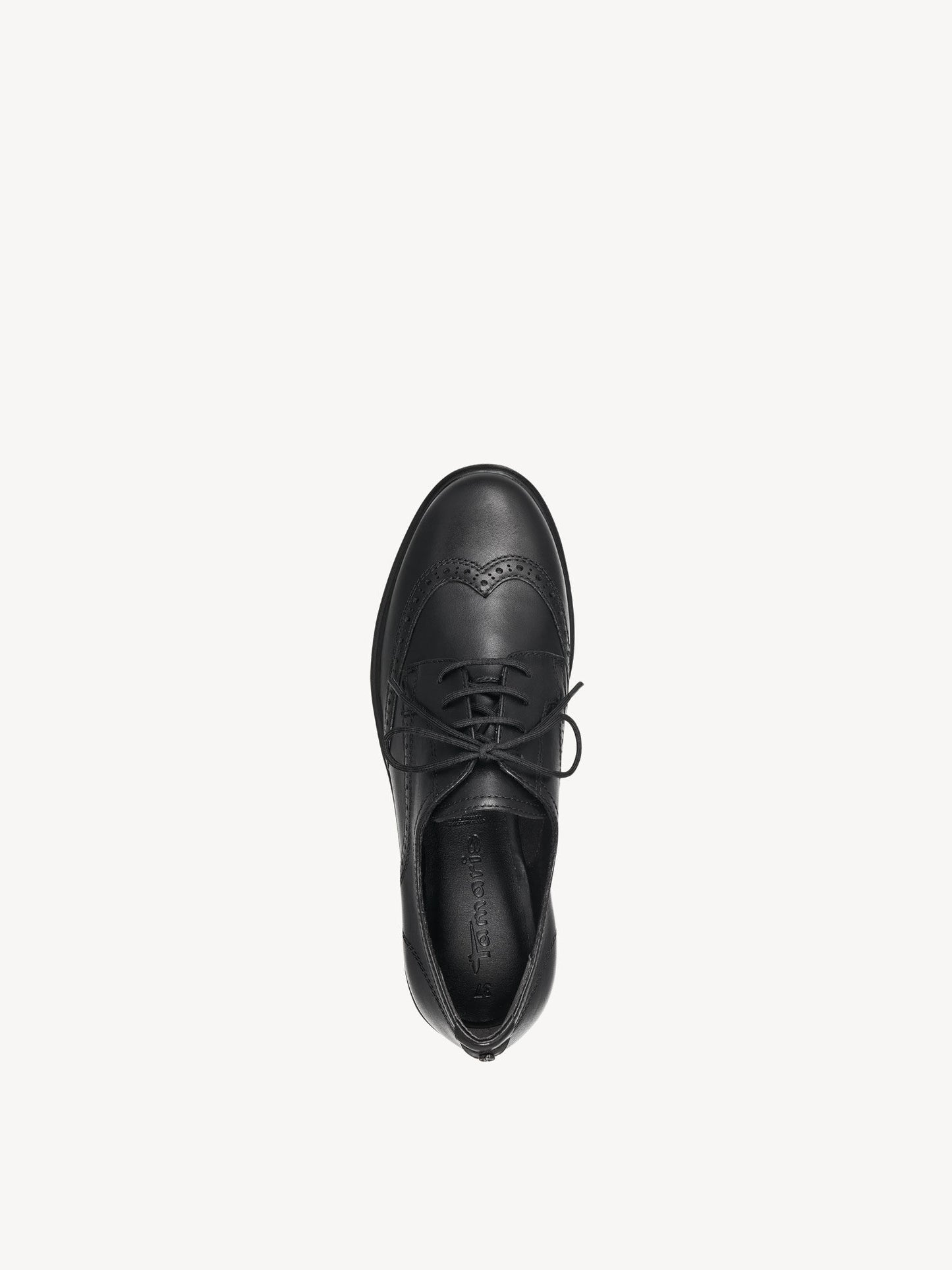 Tamaris Leather lace up black shoe