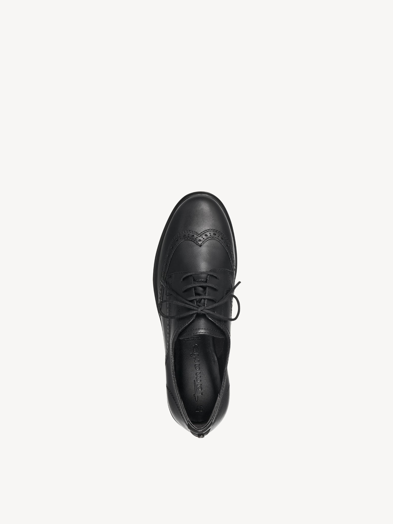 Tamaris Leather lace up black shoe