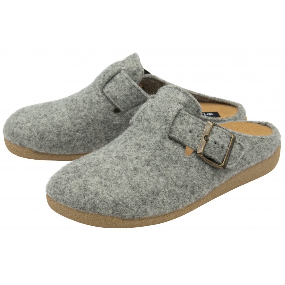 Lotus Grey Alvari mule slippers