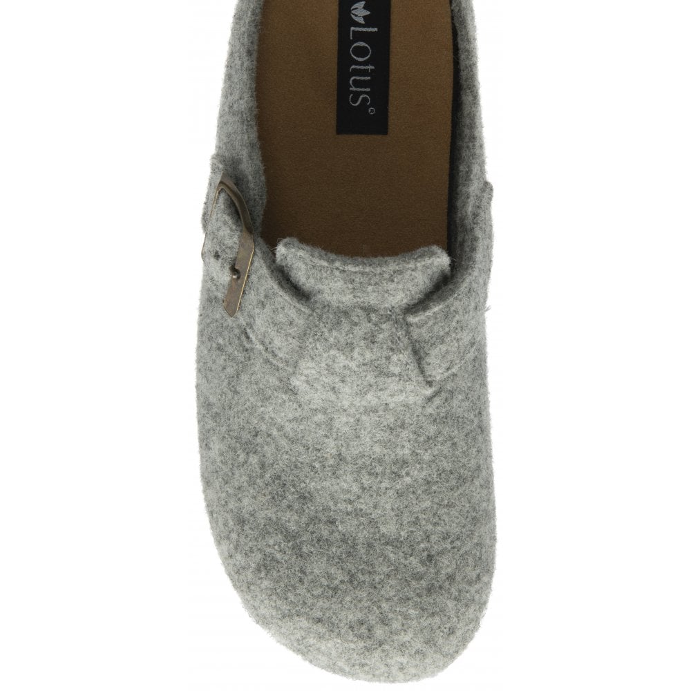 Lotus Grey Alvari mule slippers