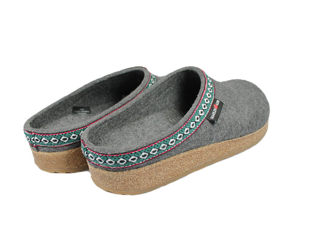 Haflinger Grizzly Franzl anthrazit clog slipper