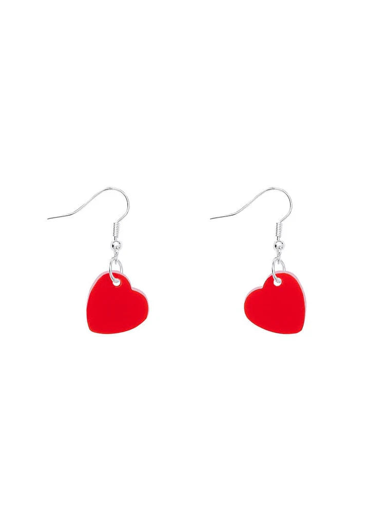 Tatty Devine heart charm earrings