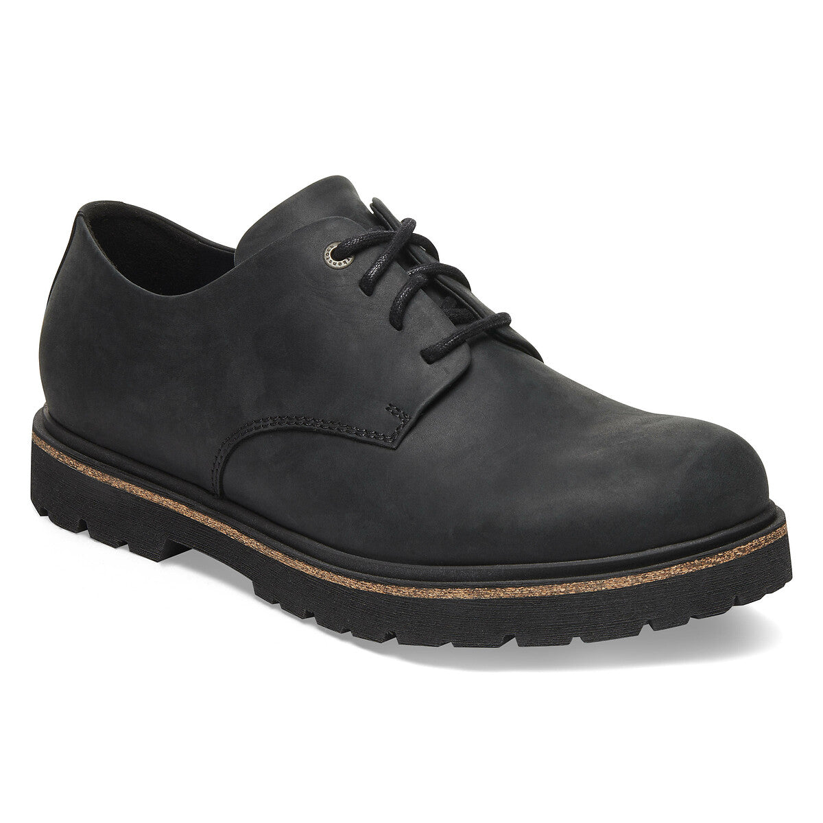 Birkenstock Highwood Leather Lace-Up Shoes Black