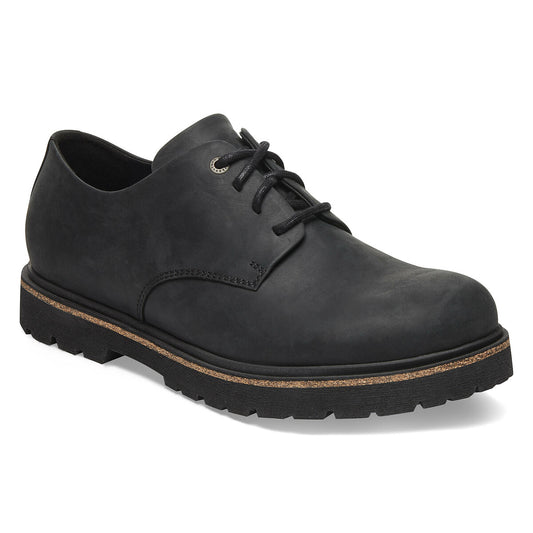 Birkenstock Highwood Leather Lace-Up Shoes Black