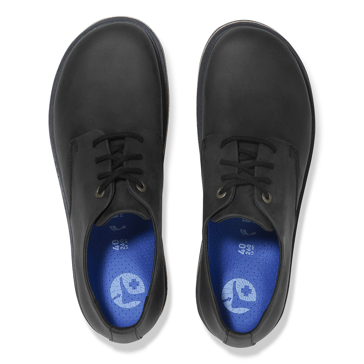 Birkenstock Highwood Leather Lace-Up Shoes Black