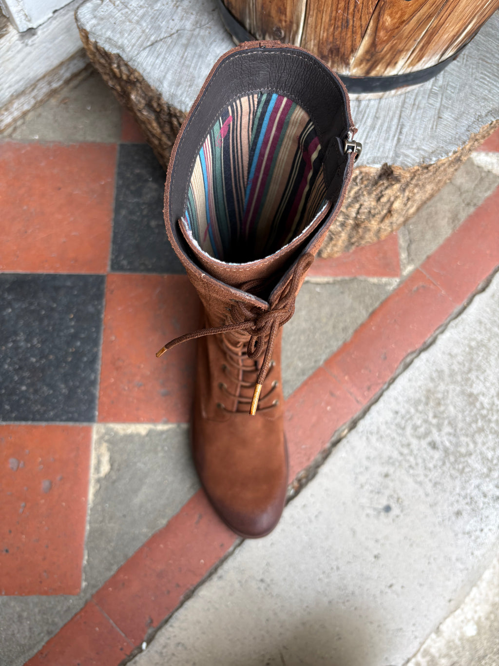 Felmini A449 Marvin Cuoio Suede lace up boot