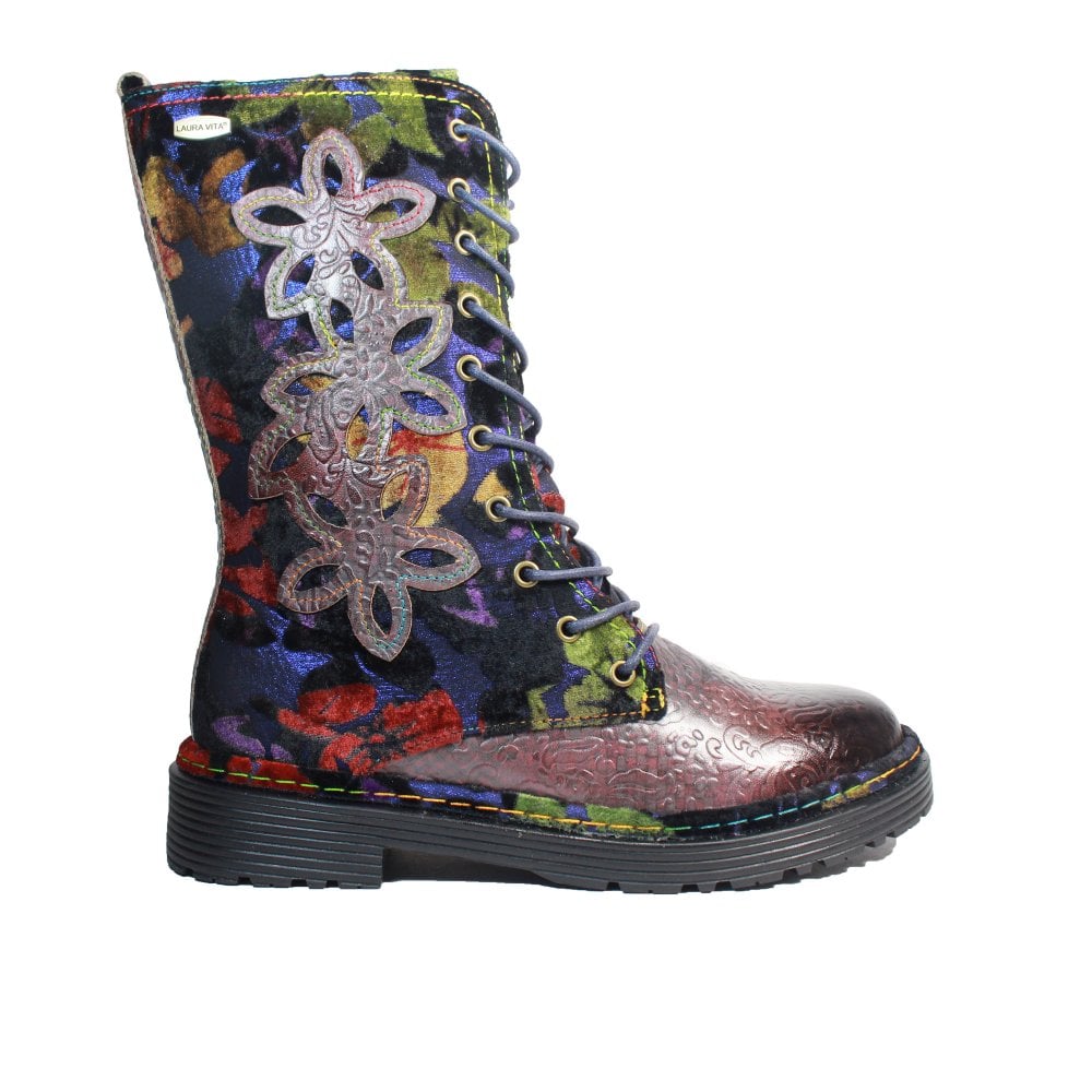 Laura Vita Incaso 18 Blue mid calf boot