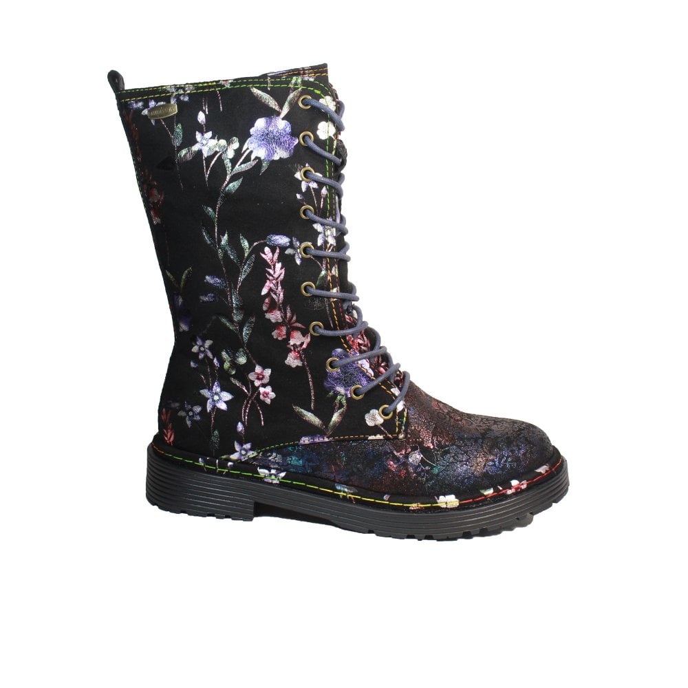 Laura Vite Incaso 18 imperial black mid calf boot